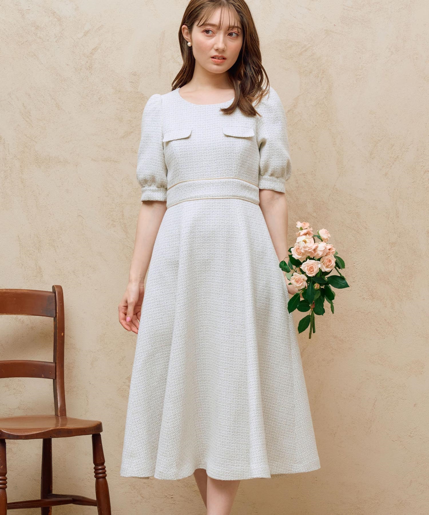 Noela ツイードワンピース